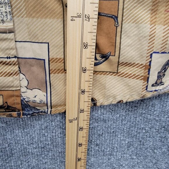 Nautica‎ Shirt Mens Large/XL Brown Button Down Marlava Yacht Boat Nautical - Picture 6 of 9